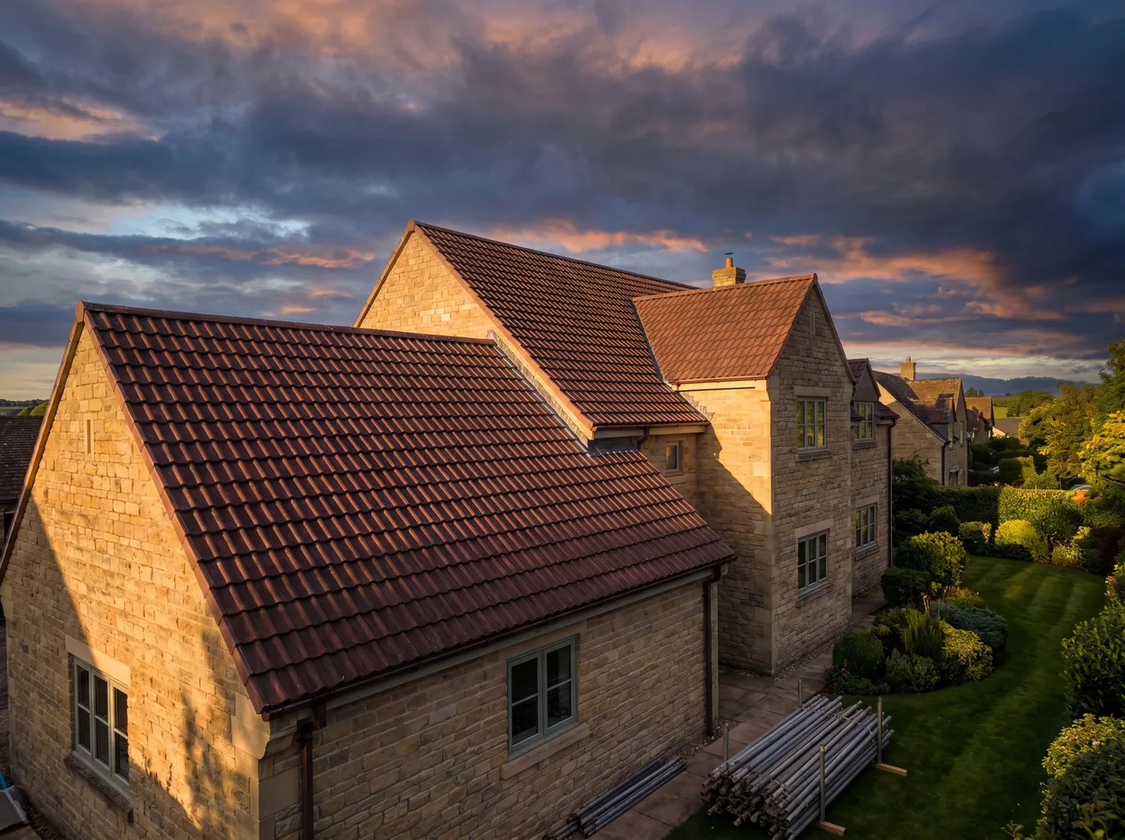 A pristine completed roof by Riverstone Roofing