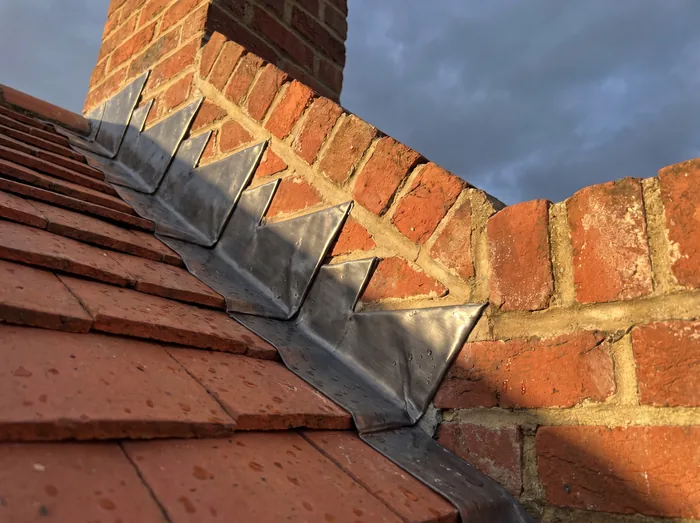 Lead step flashing against a wall – Riverstone Roofing, Lincolnshire & Norfolk