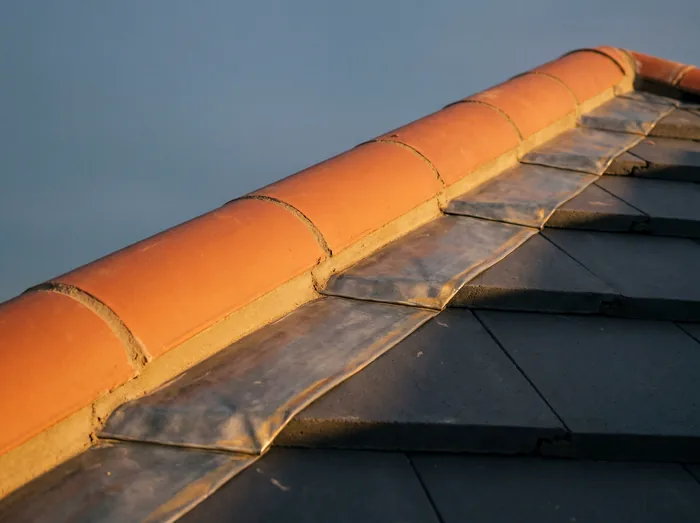 Finished ridge and lead flashing detail – Riverstone Roofing, Lincolnshire & Norfolk