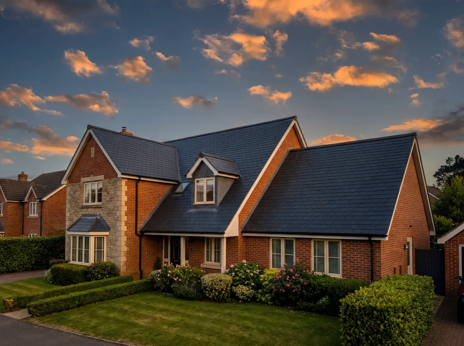 A beautiful completed new tiled roof by Riverstone Roofing